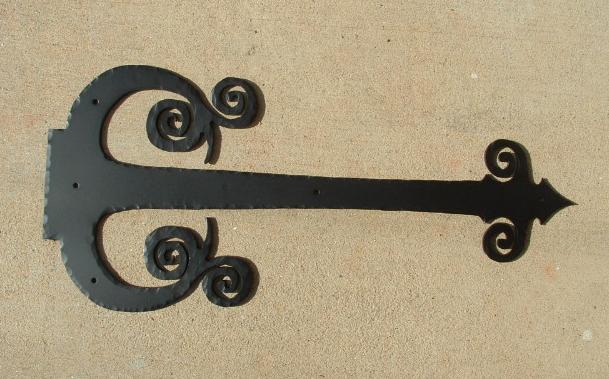 Large Tudor Curly Strap Hinge