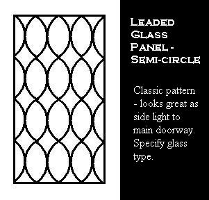 Tudor Window Leaded Glass panel - SemiCircle