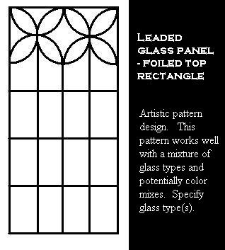 Tudor Window Leaded Glass panel - Foiled Rectangle