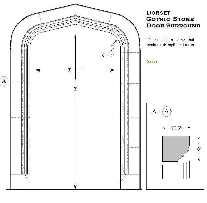 Cast Stone Tudor Door Surround - Gothic Surround