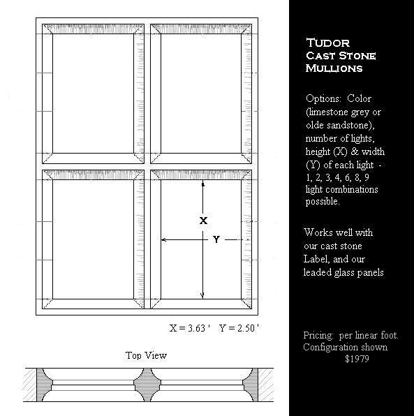 Cast Stone Window Surround - Stone Mullions