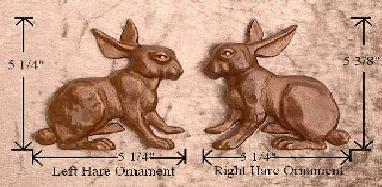 Tudor Bronze Emblem - Hares