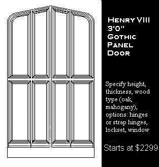 Henry III Gothic Panel Door