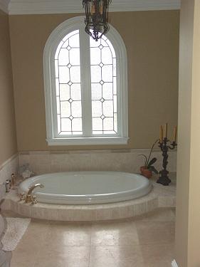 Large Leaded Glass Panels - Master Bath