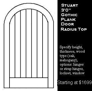 Stuart Tudor Plank Door Radius Top