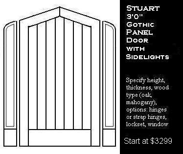 Stuart Tudor Plank Door with Sidelights