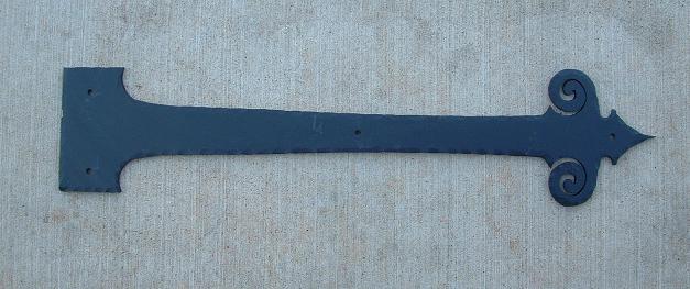 Heavy Tudor Spear Strap Hinge