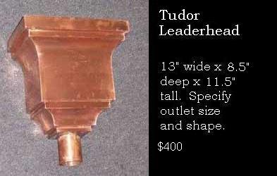 Tudor Copper Leaderhead - Tudor
